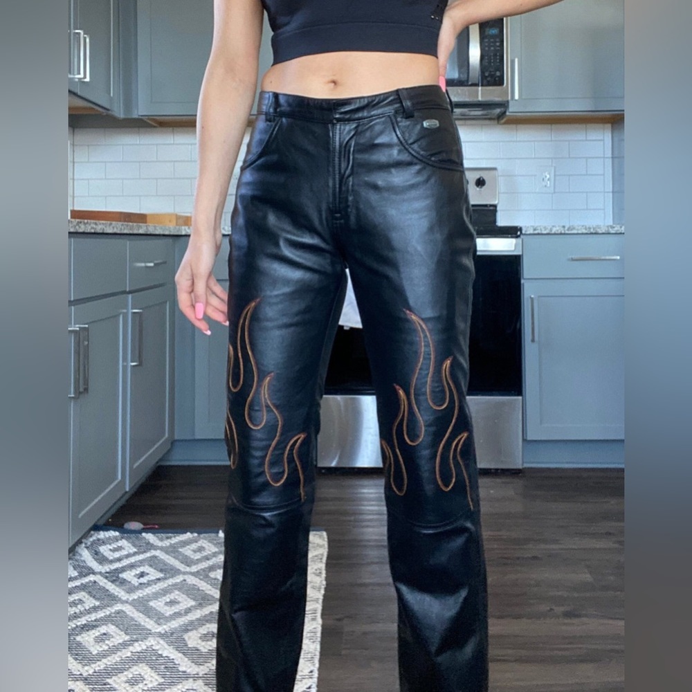Harley Davidson Flame leather pants